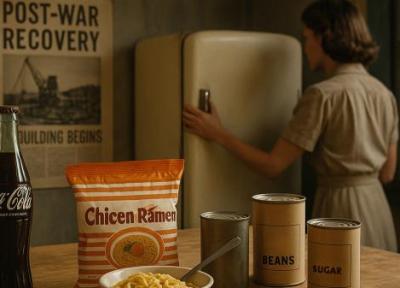 غذاهای نمادین پس از جنگ جهانی دوم: از کوکاکولا تا نودل فوری غذاهای نمادین پس از جنگ جهانی دوم: از کوکاکولا تا نودل فوری